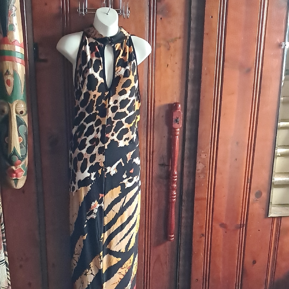Ashley Stewart Animal Print Maxi Dress